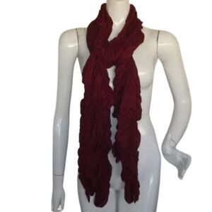 VEOND Scarf, 25 x 61, Maroon/Burgundy, Stretch, Wider, Shoulder wrap